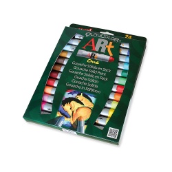 ART ONE - Stick de peinture gouache solide 10 g - 24 couleurs assorties - PLAYCOLOR