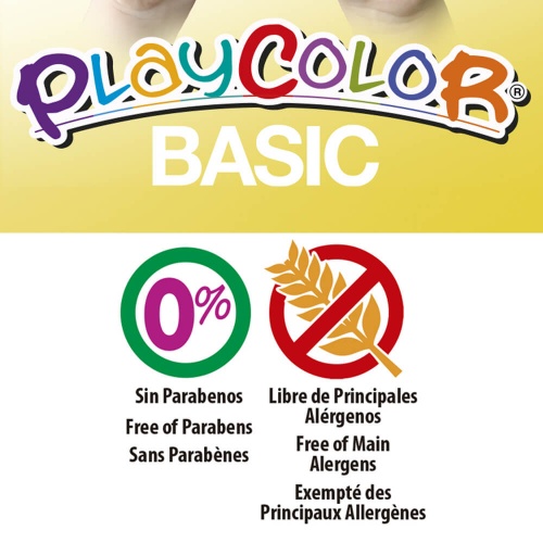 Sticks de Peinture Gouache Solide 10g - Playcolor Basic One - 6 couleurs assorties - 10711