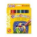 Stylos de peinture gouache solide 5g - BASIC POCKET - 6 couleurs assorties