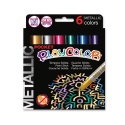 Stylos de peinture gouache solide 5g - METALLIC POCKET - 6 couleurs assorties