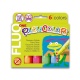 Sticks de Peinture Gouache Solide 10g - Playcolor Fluo One - 6 couleurs assorties - 10431
