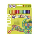 Stylos de peinture gouache solide 5g - FLUO POCKET - 6 couleurs assorties