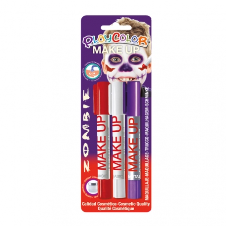 Sticks de Maquillage Sans Parabènes 10g - Make Up - Thème Zombie - 3 pcs - Playcolor - 01041