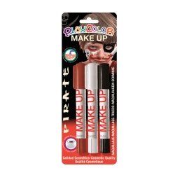 Sticks de Maquillage Sans Parabènes 10g - Make Up - Thème Pirate - 3 pcs - Playcolor - 01042