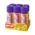 Lot de 6 Batons de Colle 100g couleur violet - grand format - facile à prendre en main pour les enfants