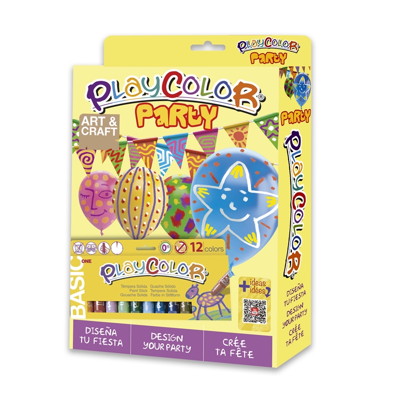Peinture Playcolor Pack Peinture En Stick Bannieres En Carton A Peindre Ballons