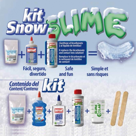 KIT MAXI SLIME COLLE METALLIQUE OR 500ml + ACTIVATEUR 250ml. - INSTANT