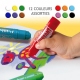 Sticks de Peinture Gouache Solide 10g - Pack One (Basic+Metal+Fluo) - 24 couleurs assorties - Playcolor - 02041