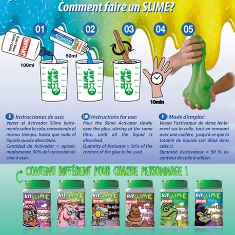 Slime KIT INSTANT - pack pour fabriquer son slime BAVE DU CRAPAUD