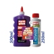 KIT MAXI SLIME COLLE GLITTER ROUGE 500ml + ACTIVATEUR 250ml. - INSTANT