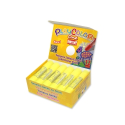 Sticks de peinture gouache solide 10g - BASIC ONE - Jaune - 12 pièces