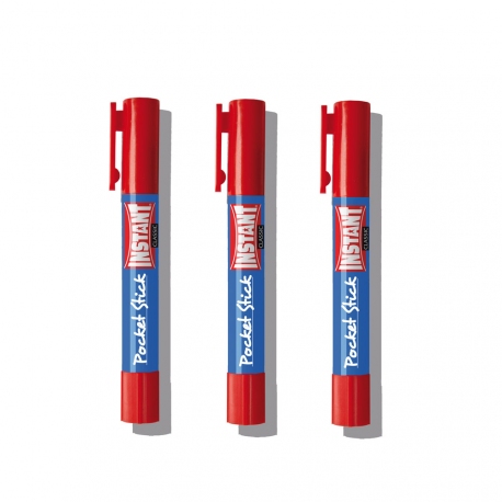 Lot de 3 batons de colle Pocket Classic 5g - s'utilise comme un stylo - collage de précision - INSTANT