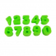Pack de 10 Eponges Tampons à peindre 25mm - Coloris Vert - Thème Chiffres