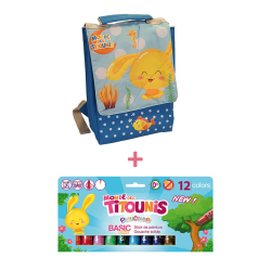 Pack Sac à Dos Isotherme + Set Déjeuner en Bambou - Titounis - Garçon