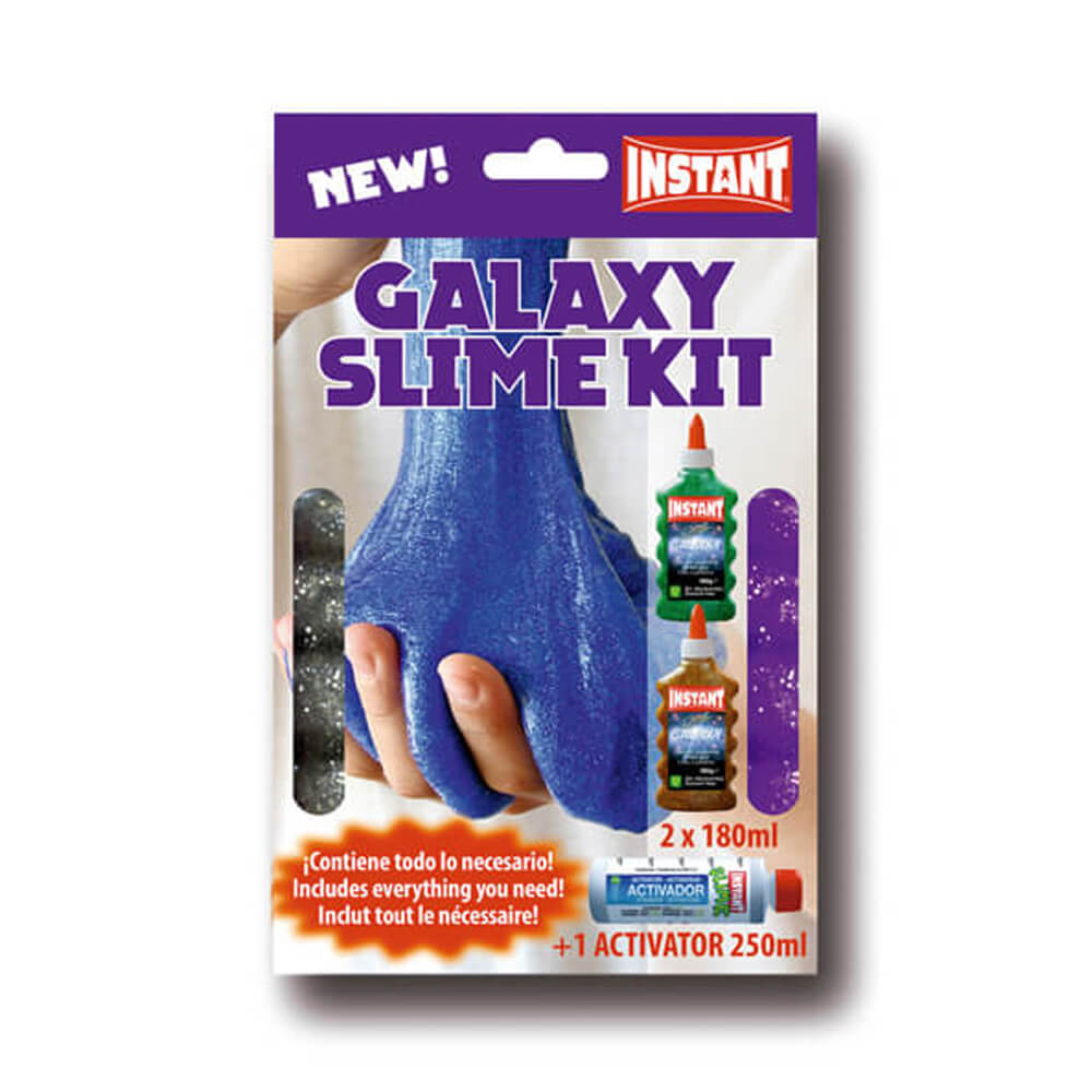 Kit Slime Galaxy - 2 bidons de 180 ml. + 1 liquide activateur