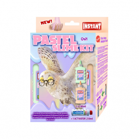 Kit pour fabriquer son SLIME PASTEL - Thème HIBOU