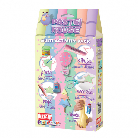 Pack Multi Activités - PLAYCOLOR PASTEL - Boîte de 12 Sticks de peinture gouache solide 10g