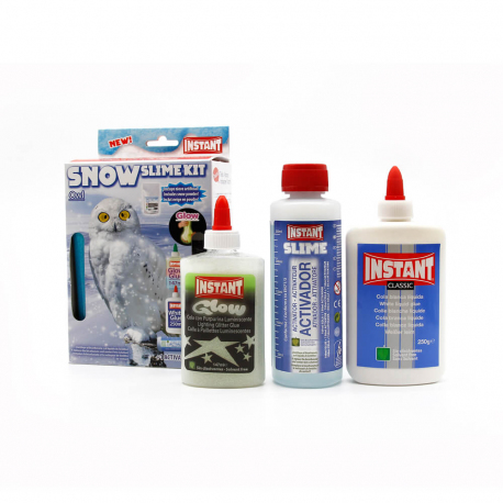 Kit pour fabriquer son SLIME SNOW - Thème HIBOU