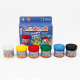 Lot de 6 Pots de Peinture au Doigt - 40 ml. Couleurs Assorties - Finger Paint Basic - Playcolor - 17591