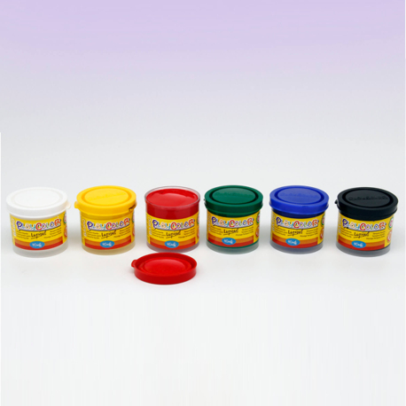 Lot de 6 Pots de Peinture Gouache Liquide Basic - 40 ml. Couleurs Assorties - Playcolor - 19931