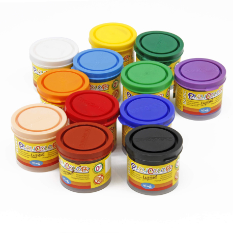 Lot de 12 Pots de Peinture Gouache Liquide Basic - 40 ml. Couleurs Assorties - Playcolor - 19941