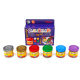 Lot de 6 pots de peinture gouache liquide GLITTER - 40 ml. couleurs assorties