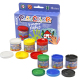 Lot de 6 Pots de Peinture au Doigt - 40 ml. Couleurs Assorties - Finger Paint Basic - Playcolor - 17591