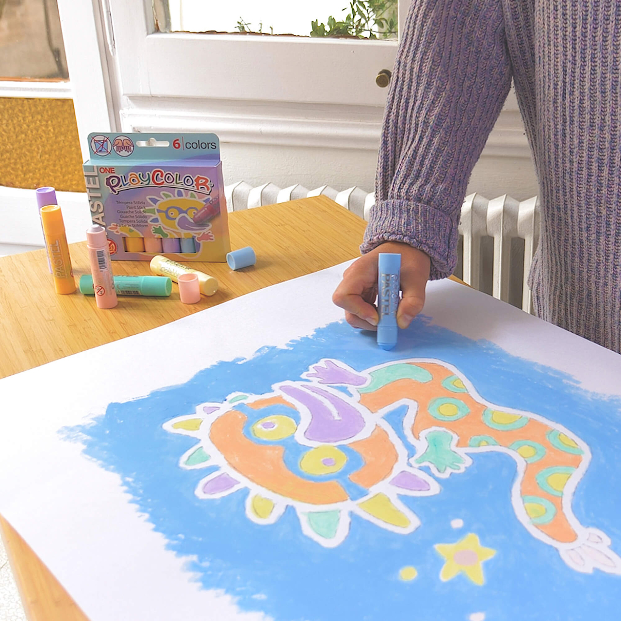 Peinture au doigt gouache pour enfant assortiment